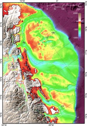 A new bathymetry of the Northeast Greenland continental shelf