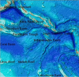 Displaying names from the GEBCO Gazetteer of Geographic Names of Undersea Features