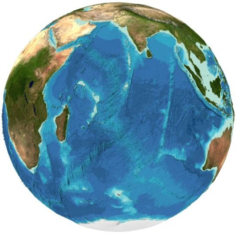 Bathymetry of the Indian Ocean