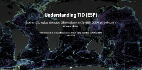 Spanish language version of the GEBCO TID Grid StoryMap