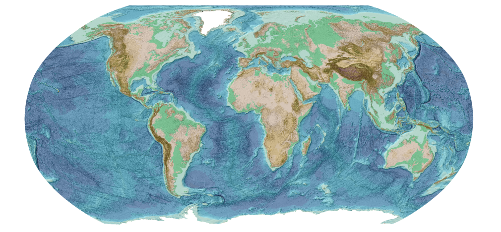 The GEBCO_2026 Grid - Robinson World Projection