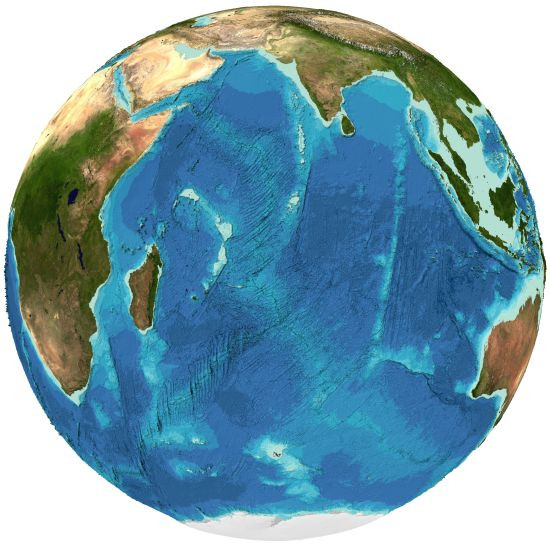 Bathymetry of the Indian Ocean