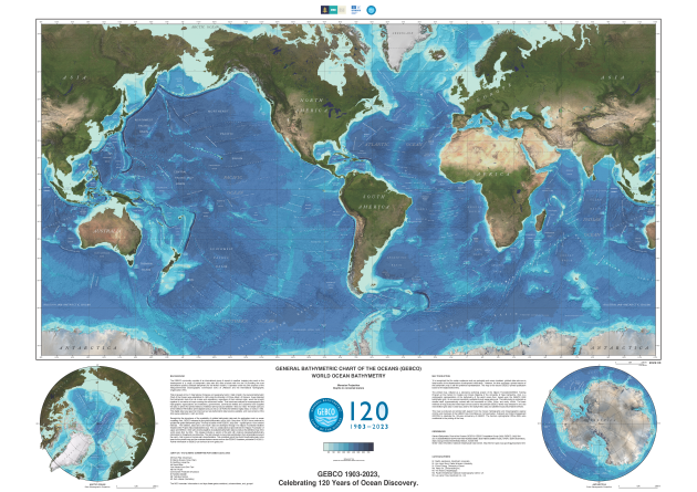 GEBCO world map 2022