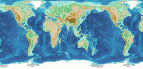 Example image from a GetMap call to the GEBCO WMS