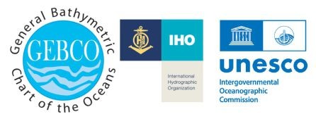 GEBCO, IHO and IOC of UNESCO logos