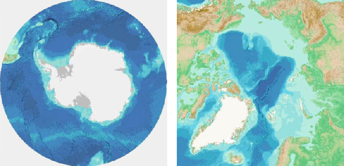 Imagery of the WMS for polar regions