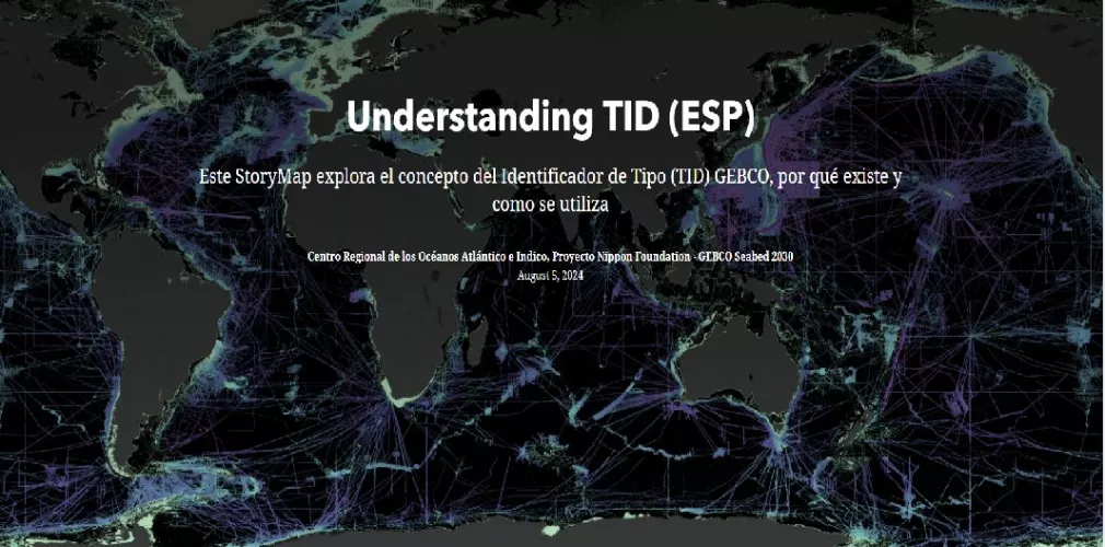 Spanish language version of the GEBCO TID Grid StoryMap